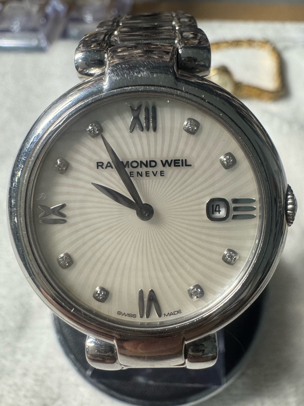 Raymond Weil Silver Stainless Steel Bracelet Watch with White Dial